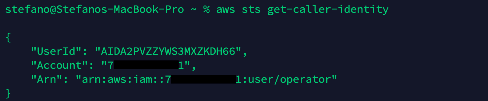 aws sts get identity