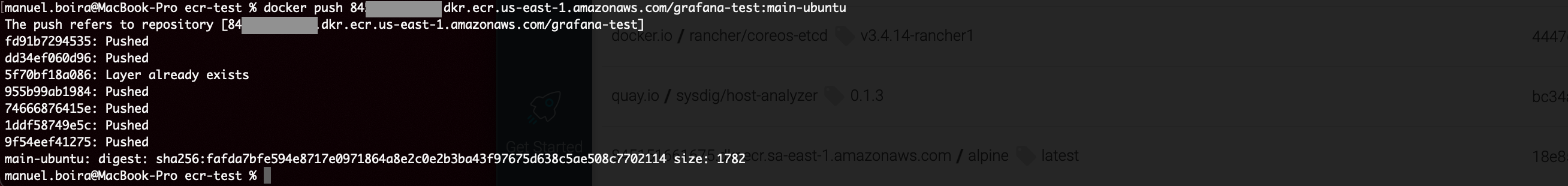 Docker push example