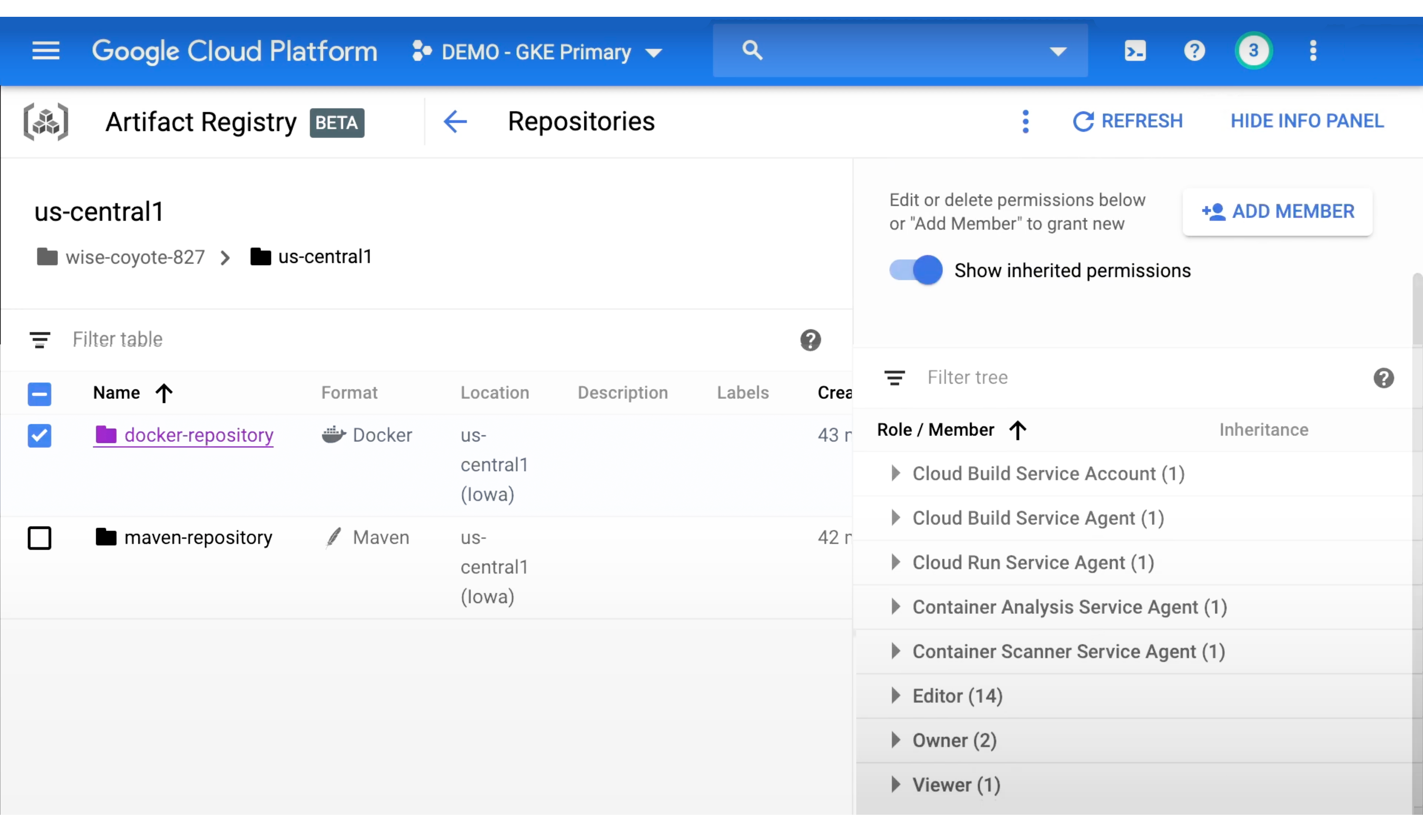google cloud artifact registry