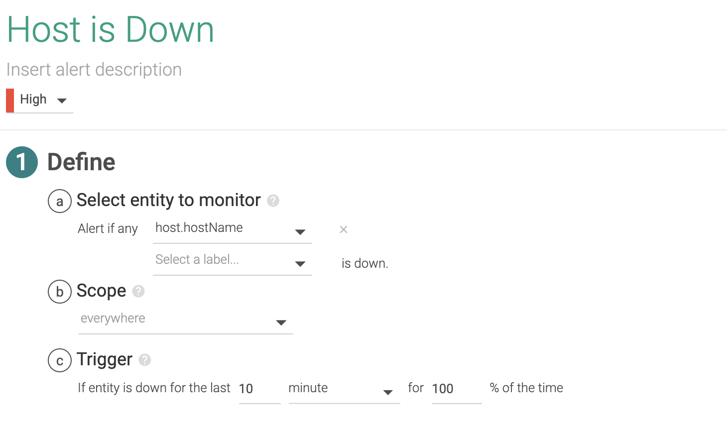 Example Kubernetes Alert: Host is down