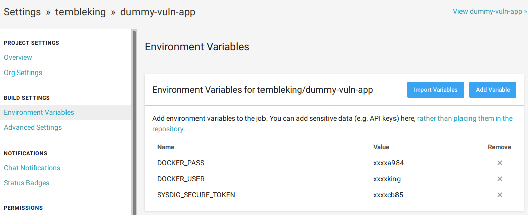 CircleCI Environment Variables Setup