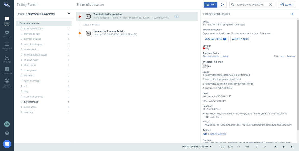 Activity Audit on events feed