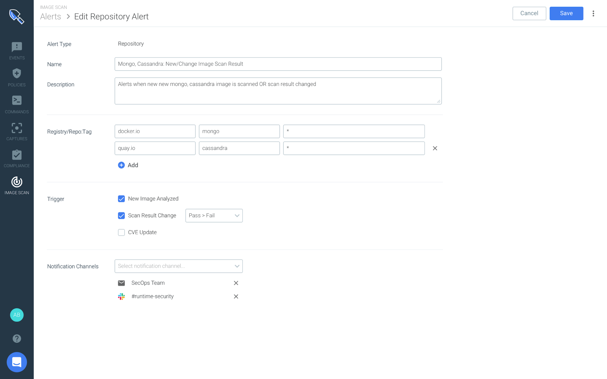 Secure 2.4: repository alerts