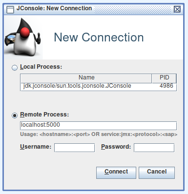 Jconsole JMX