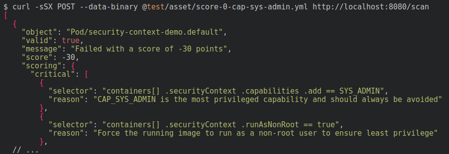 Kubesec Kubernetes audit - security tools