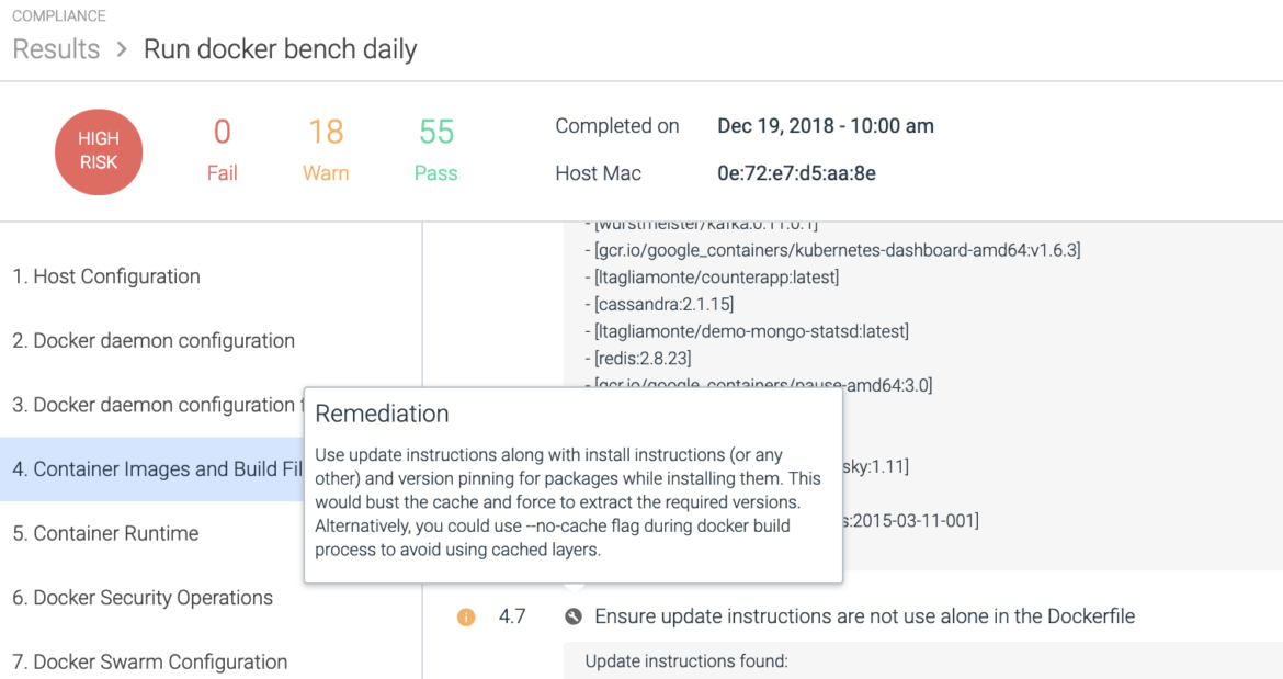 Sysdig Secure 2.3 remediation