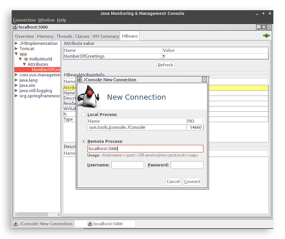 Java in Docker local Jconsole