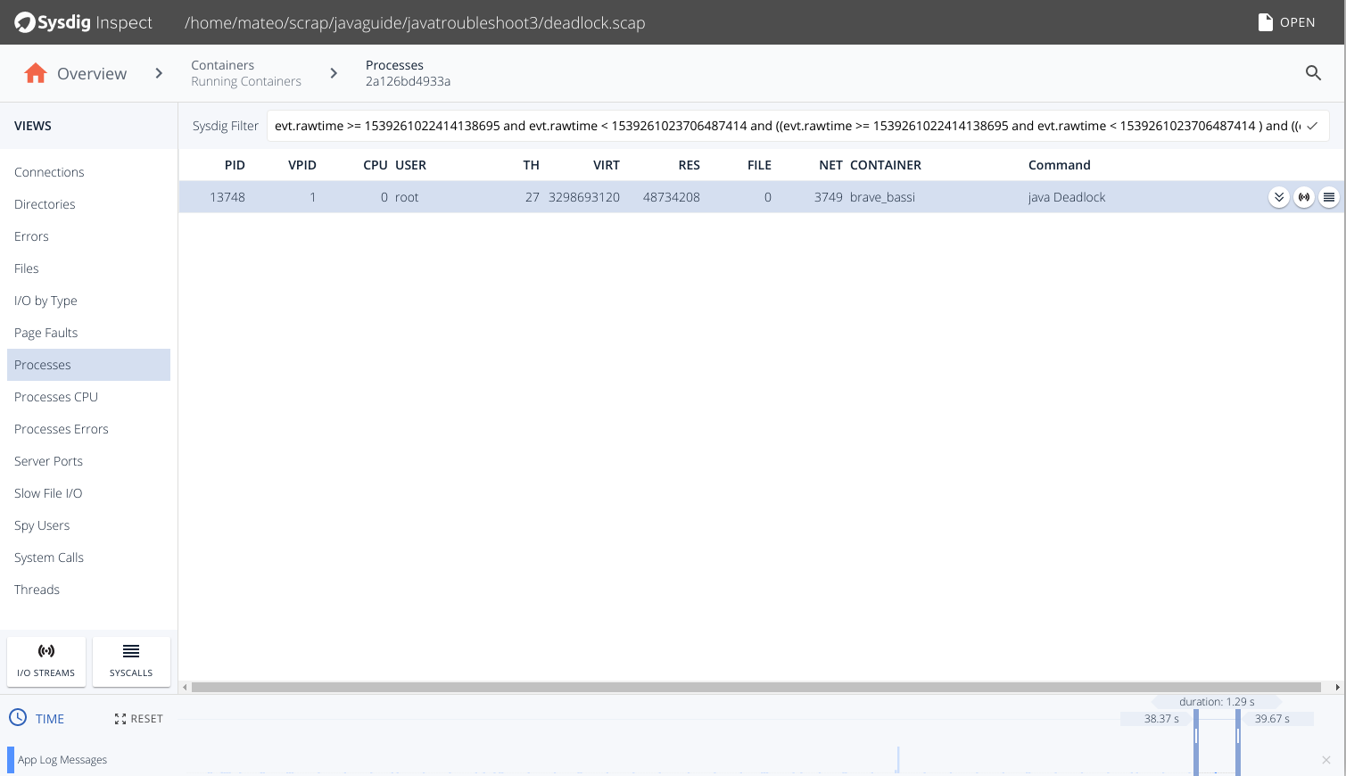 Java troubleshooting Inspect thread 1