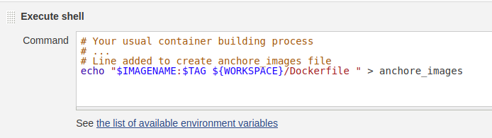 Anchore Docker Scanner Plugin 2