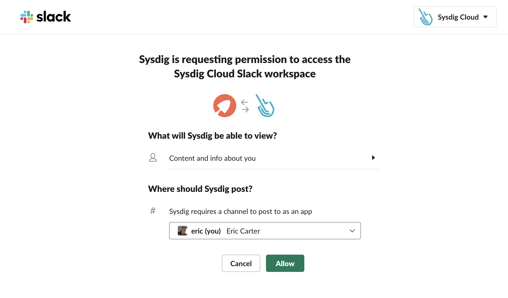 Slack authorization