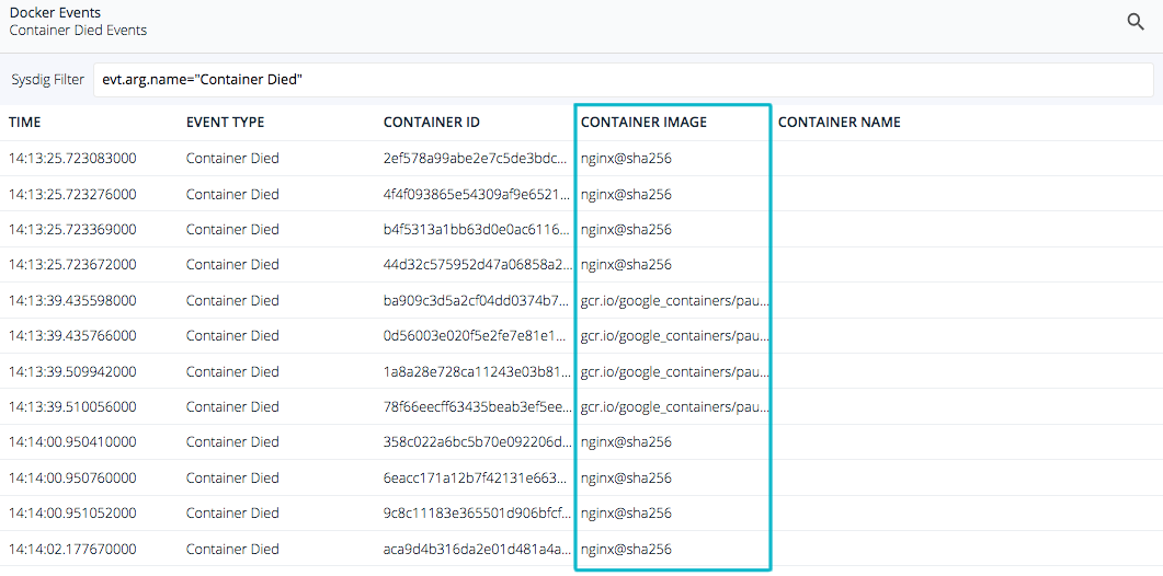 Affected NGINX containers