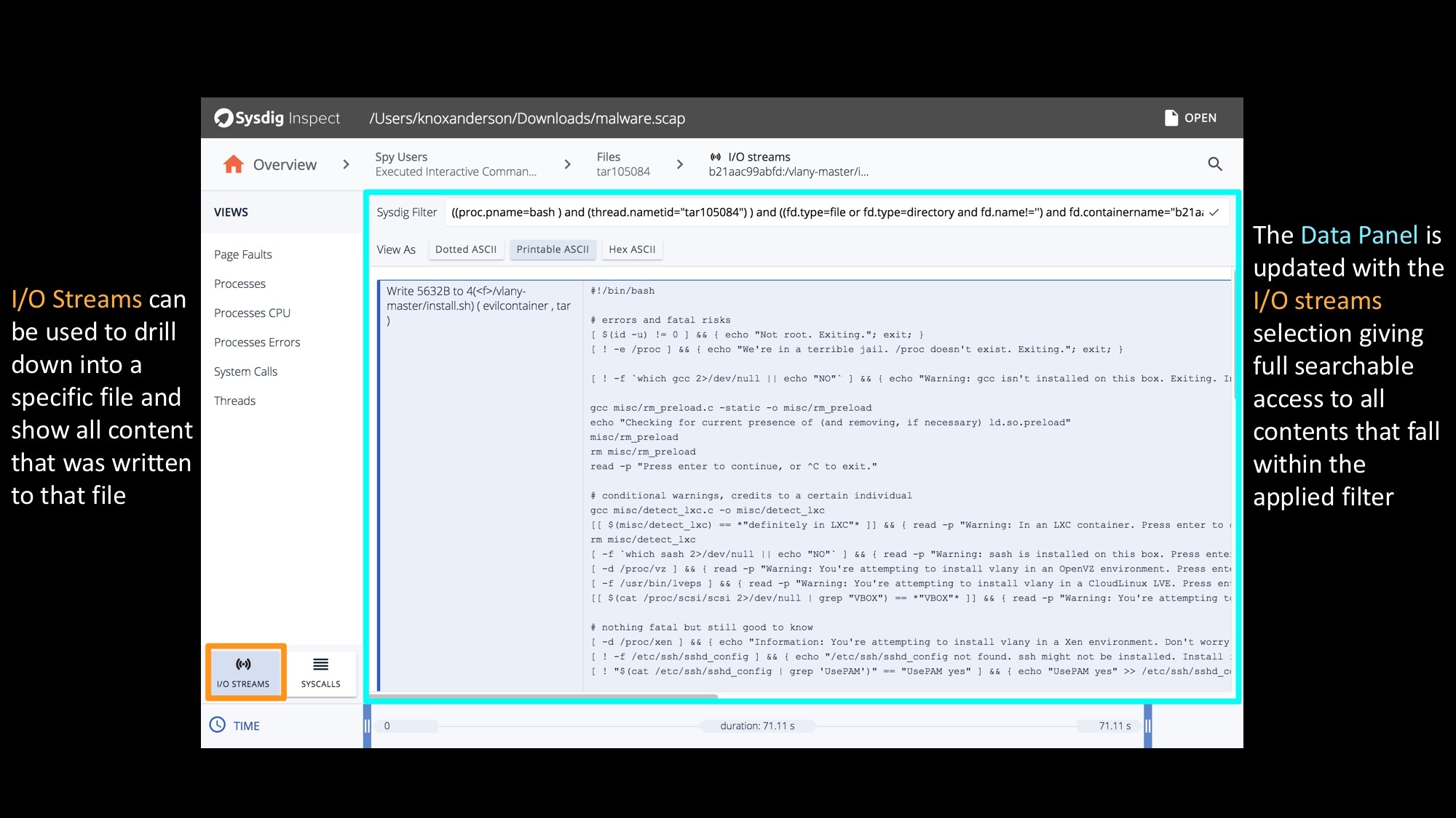 Sysdig Inspect Screenshot