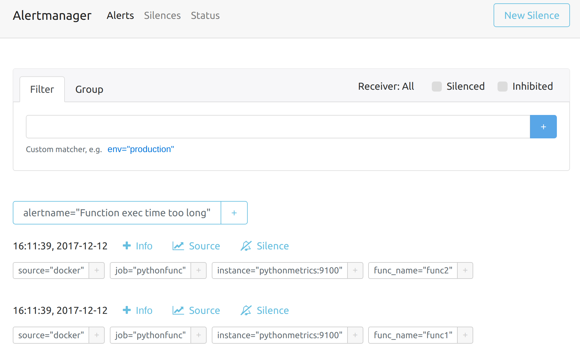 Alertmanager Prometheus alert