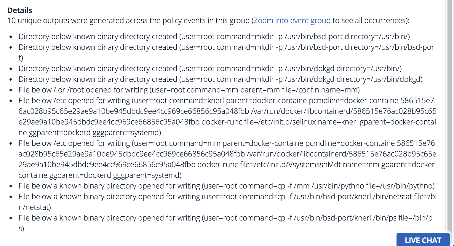 Attack 2 Events Detail