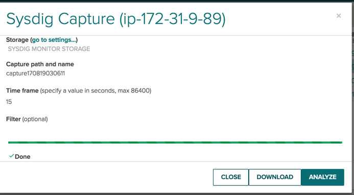 Sysdig capture