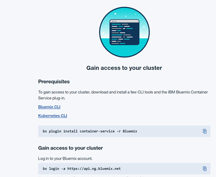 Connect to cluster
