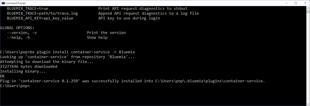 Bluemix windows CLI