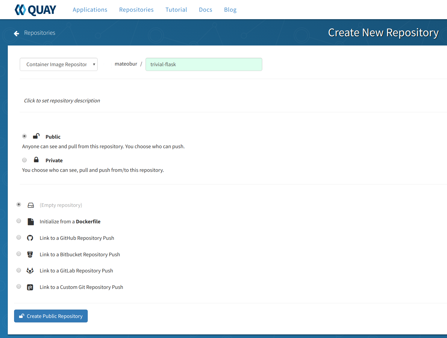Docker security quay account