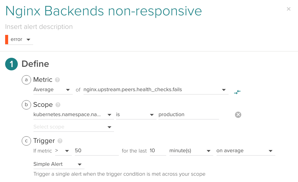 Nginx Plus alert