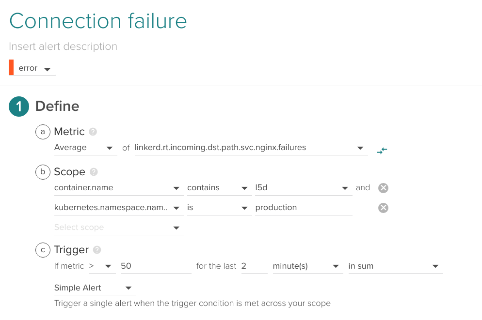 connection failure