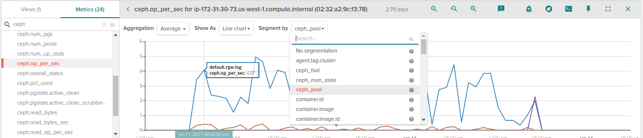 Ceph metrics segmentation