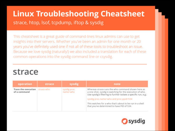 Linux Troubleshooting Cheatsheet: strace, htop, lsof, tcpdump, iftop & sysdig