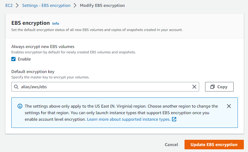 Amazon EBS Encryption