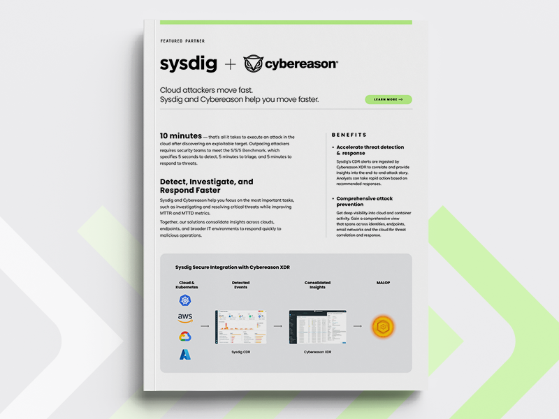Sysdig and Cybereason