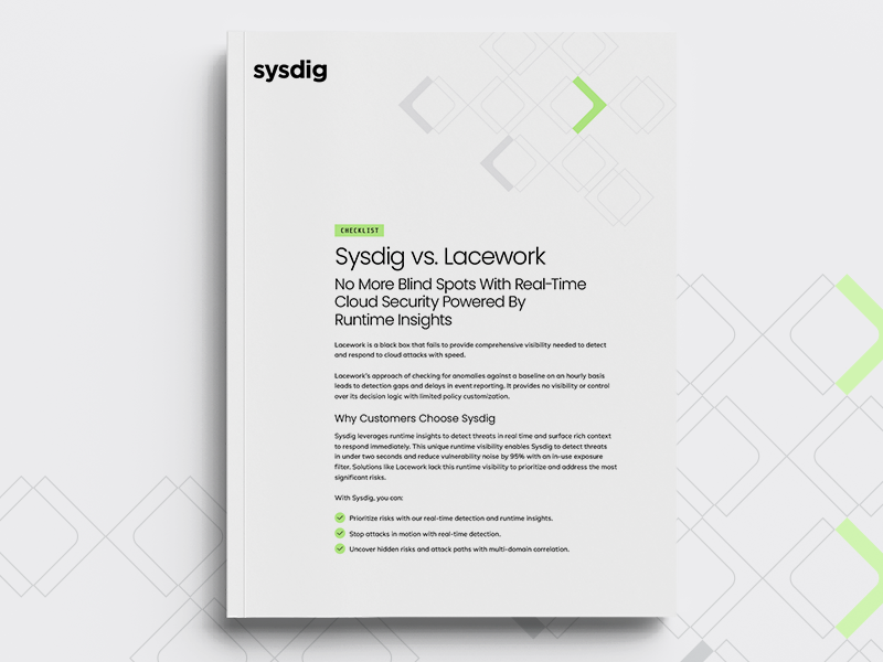 Checklist: Sysdig vs Lacework