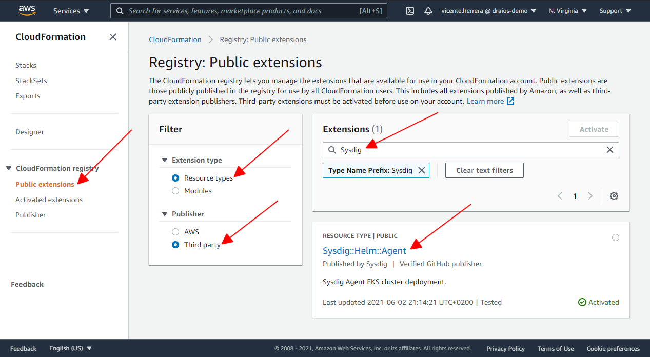 Registry public extensions