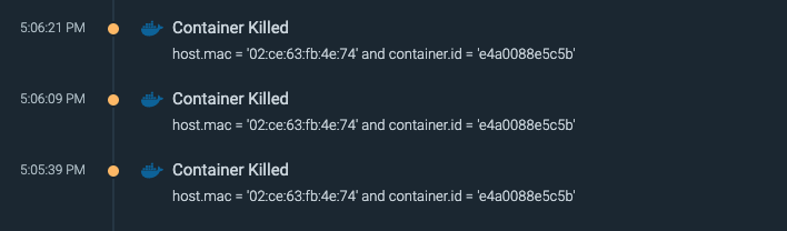 Sysdig Monitor Event page