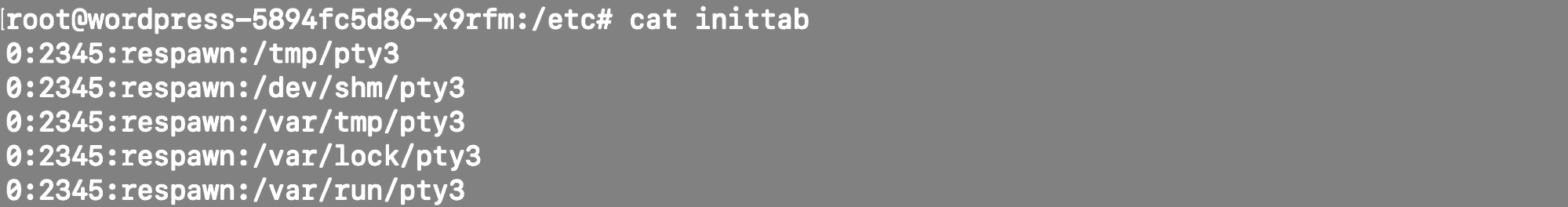 Persistence screenshot example