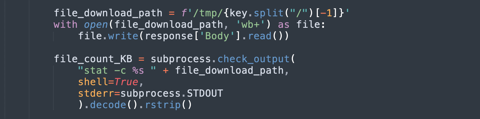 vulnerable Lambda code