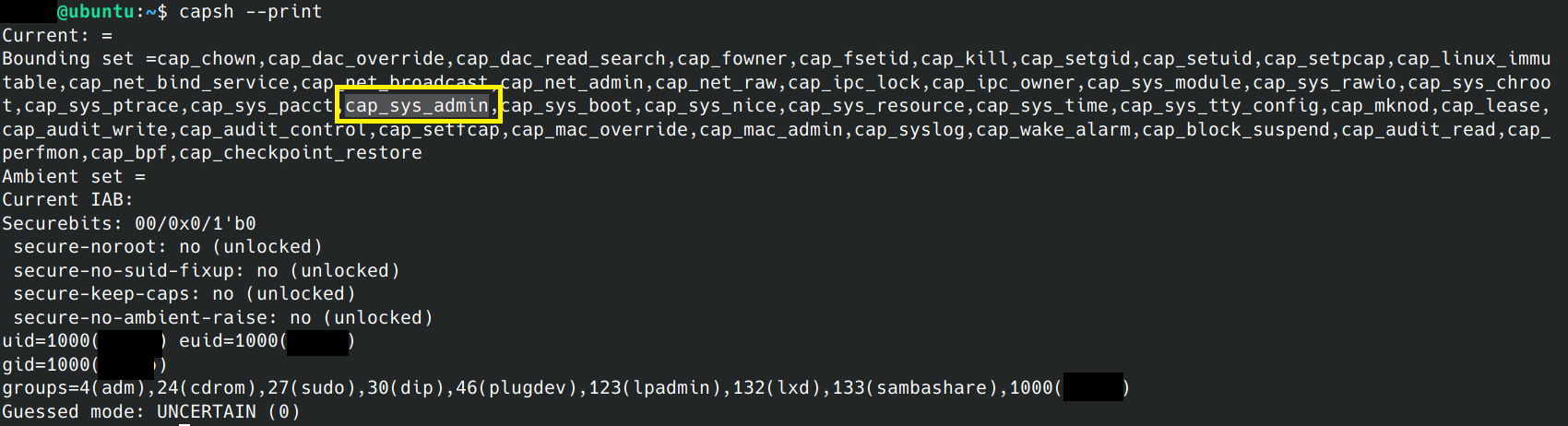 Detection of permission