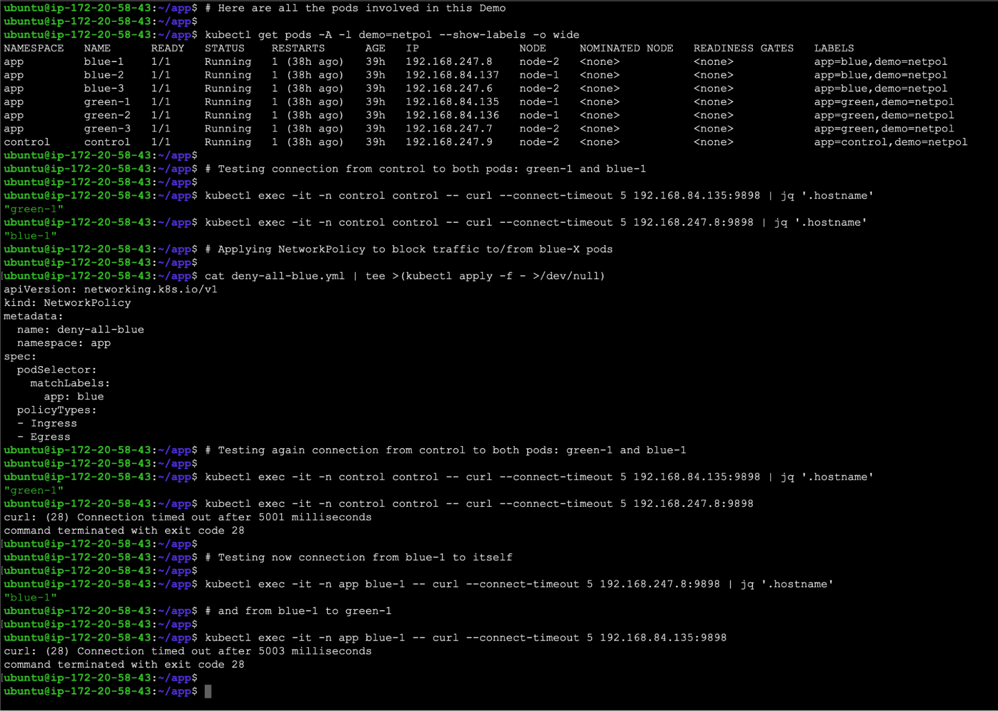 Practical Guide for Kubernetes DFIR: DEMO Network Policy