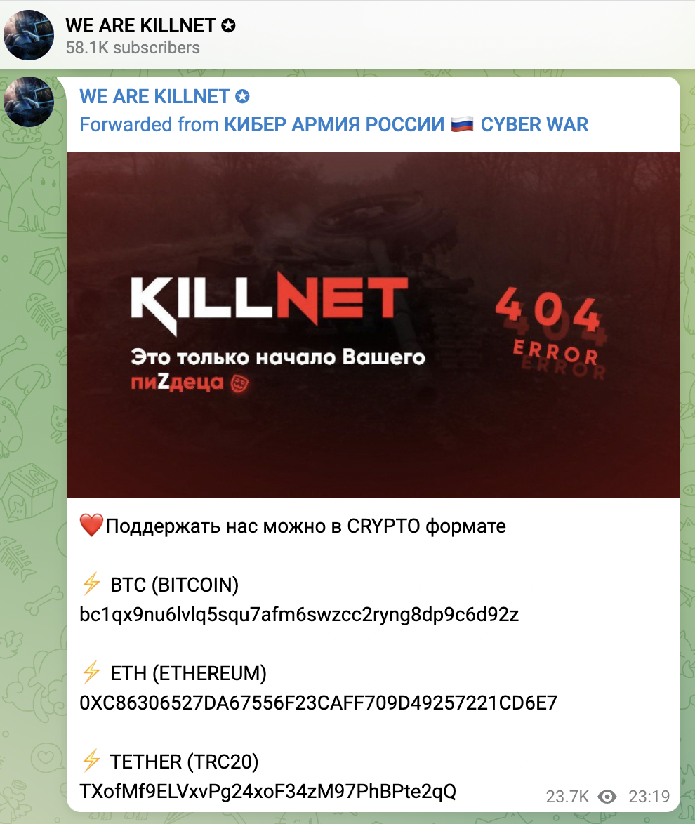Killnet APT group