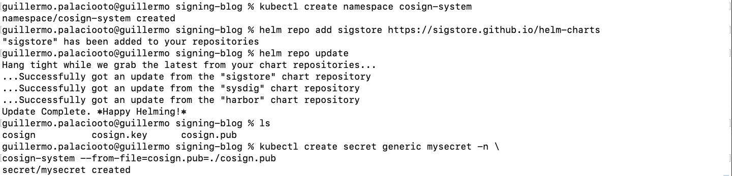 helm cosign install kubectl