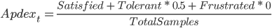 Apdex formula