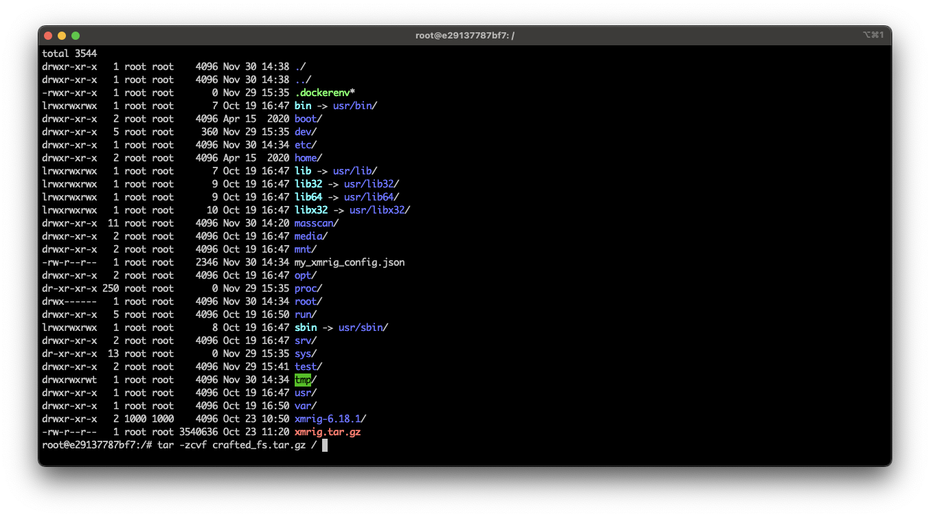 Discovered new BYOF technique to cryptomining with PRoot