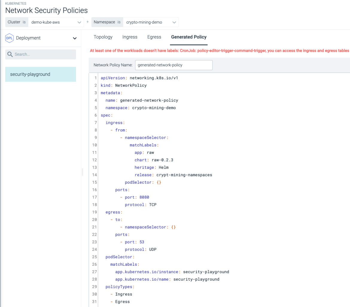 Network Security Policies Sysdig Secure