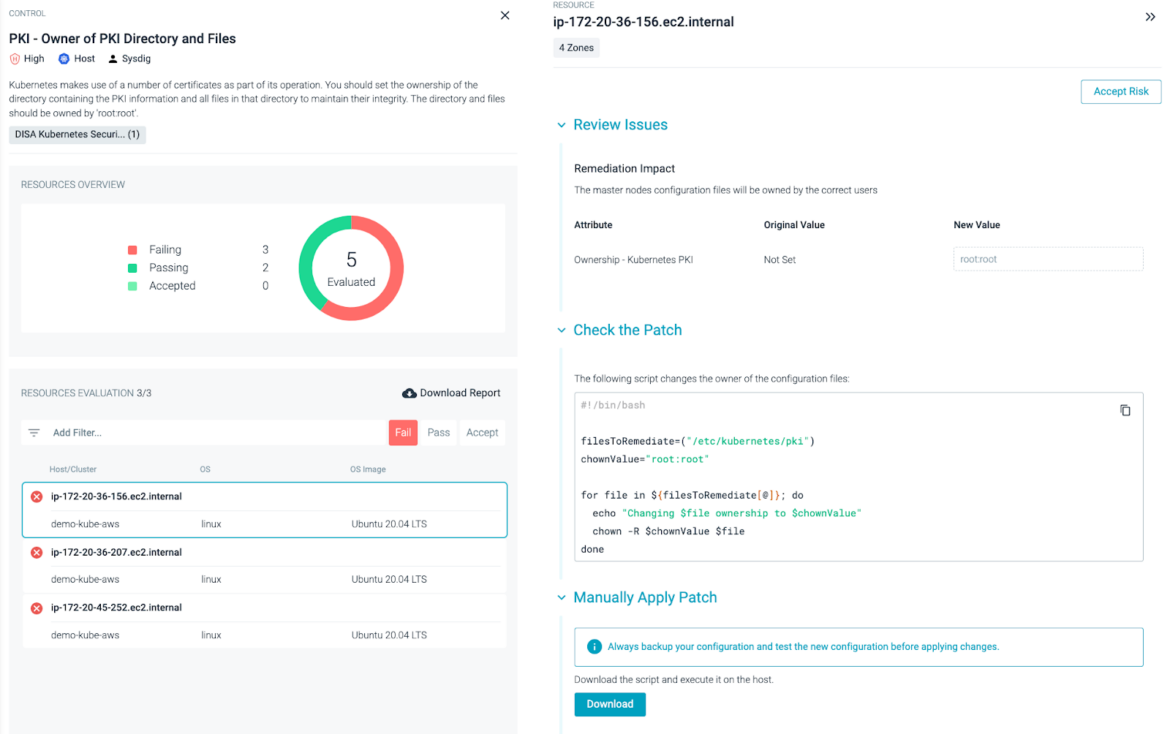 DISA STIG compliance for Docker and Kubernetes with Sysdig Secure
