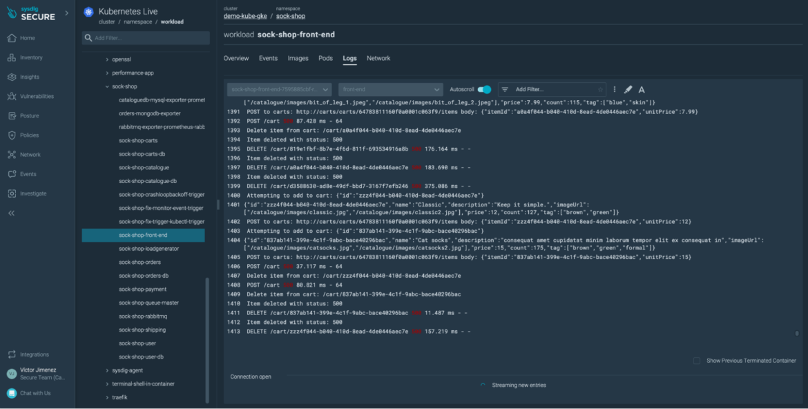 Kubernetes Live with Sysdig