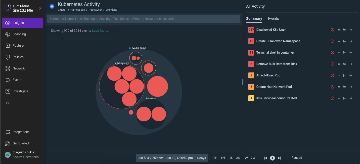 Sysdig Secure on IBM Cloud