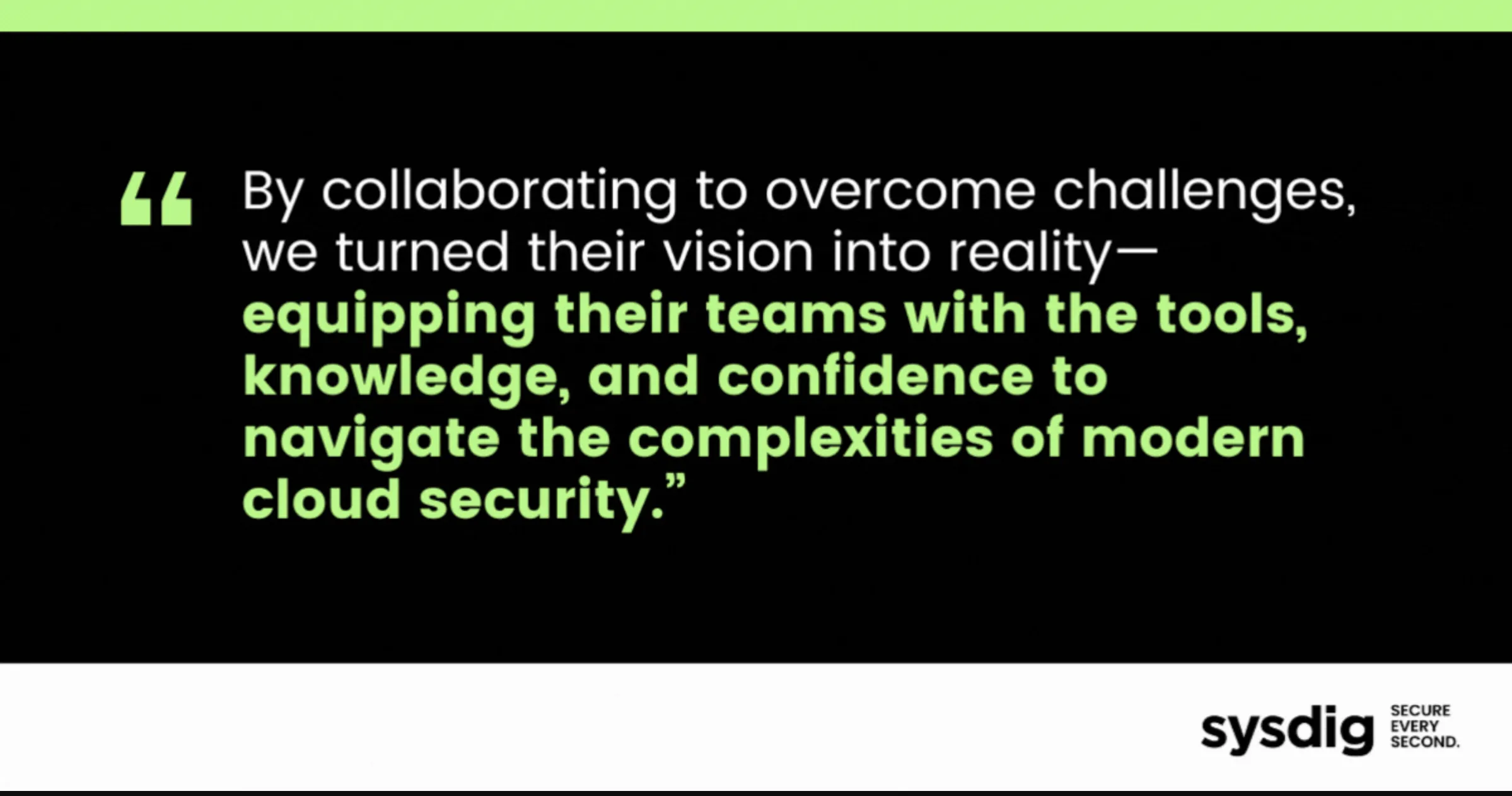 How a financial leader used the power of the Sysdig platform